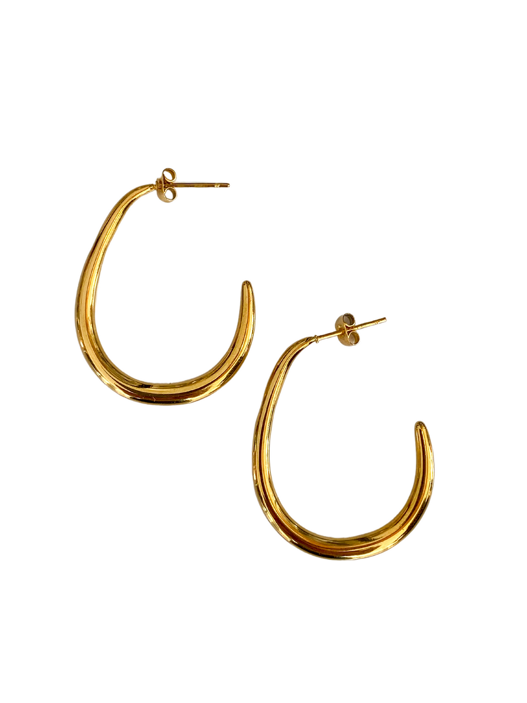 18k Gold Plated Basic Hoops