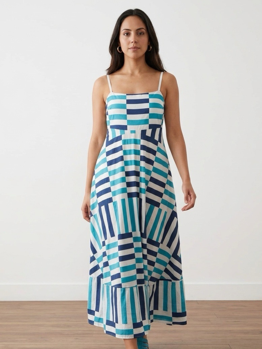Abstract Blue Dress
