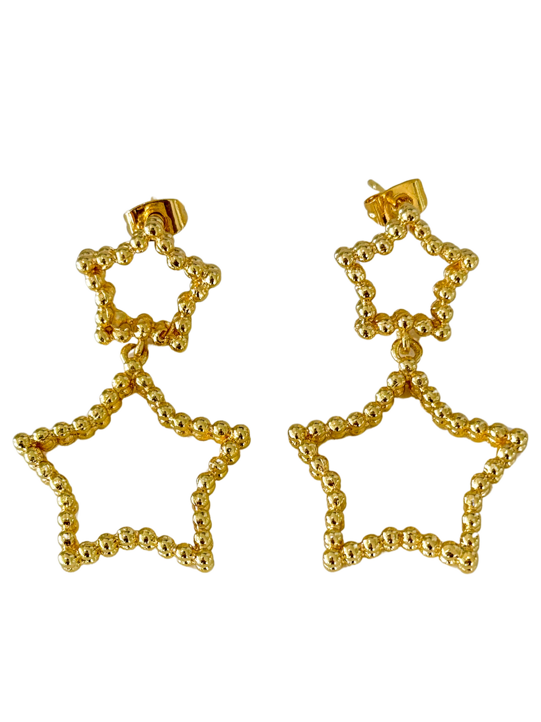 18K Gold Plated Star Earrings