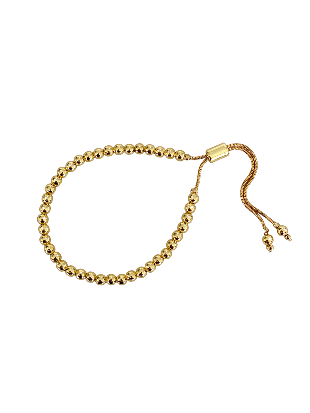 18K Gold Plated Adjustable Small Beads Bracelet