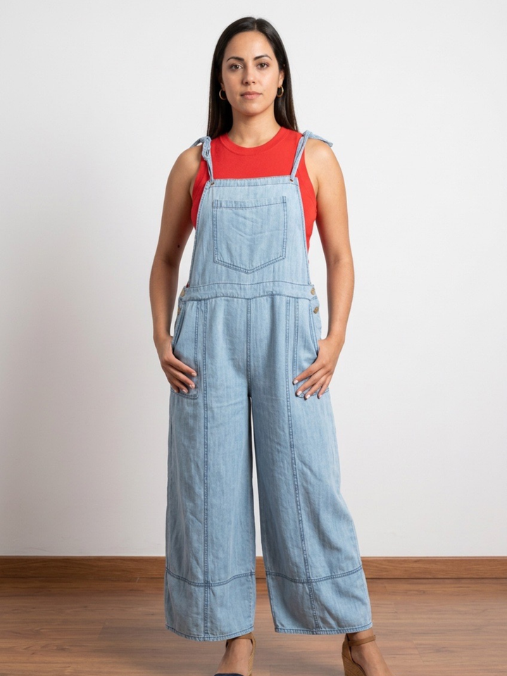 Amnerys Denim Flowy Overall