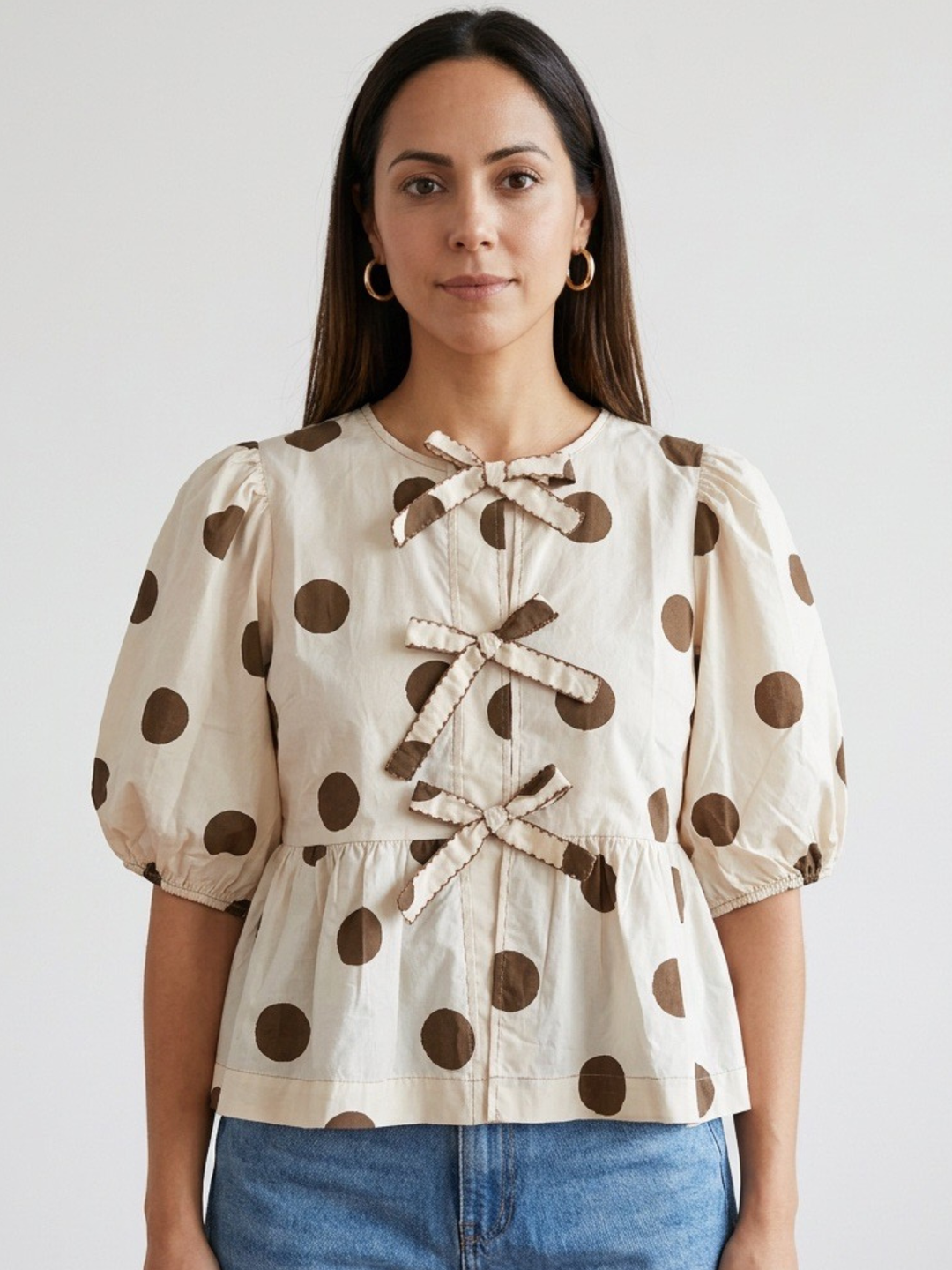 Knot & Polka Dots Blouse