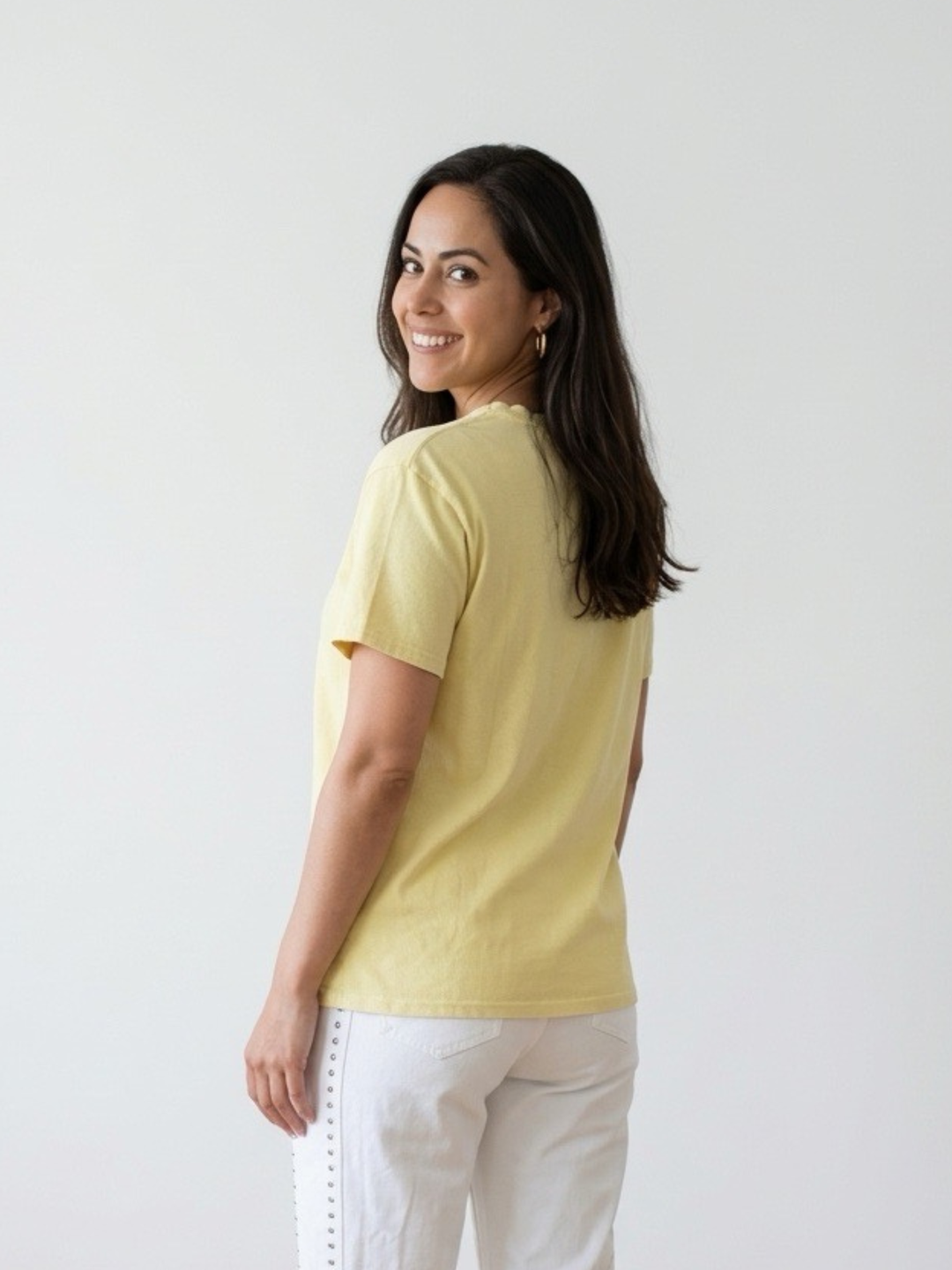 MORE AMOR Yellow Oversized TShirt