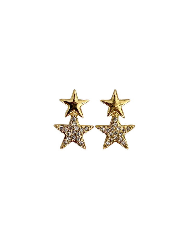 18K Gold Plated Star Studs
