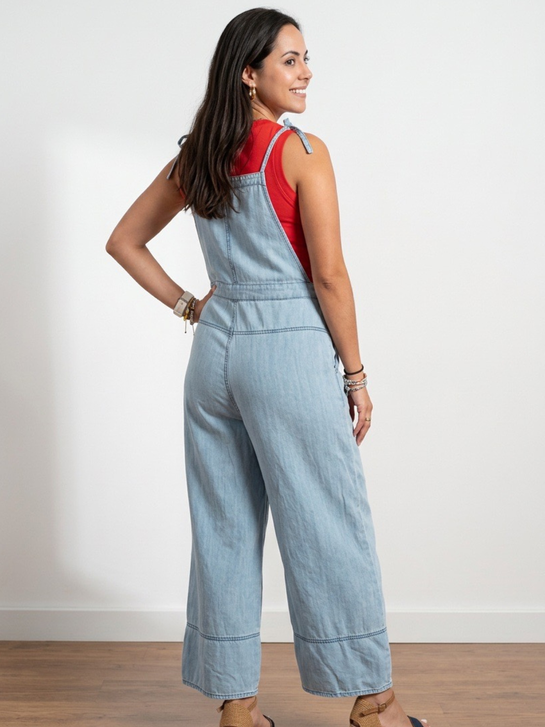 Amnerys Denim Flowy Overall