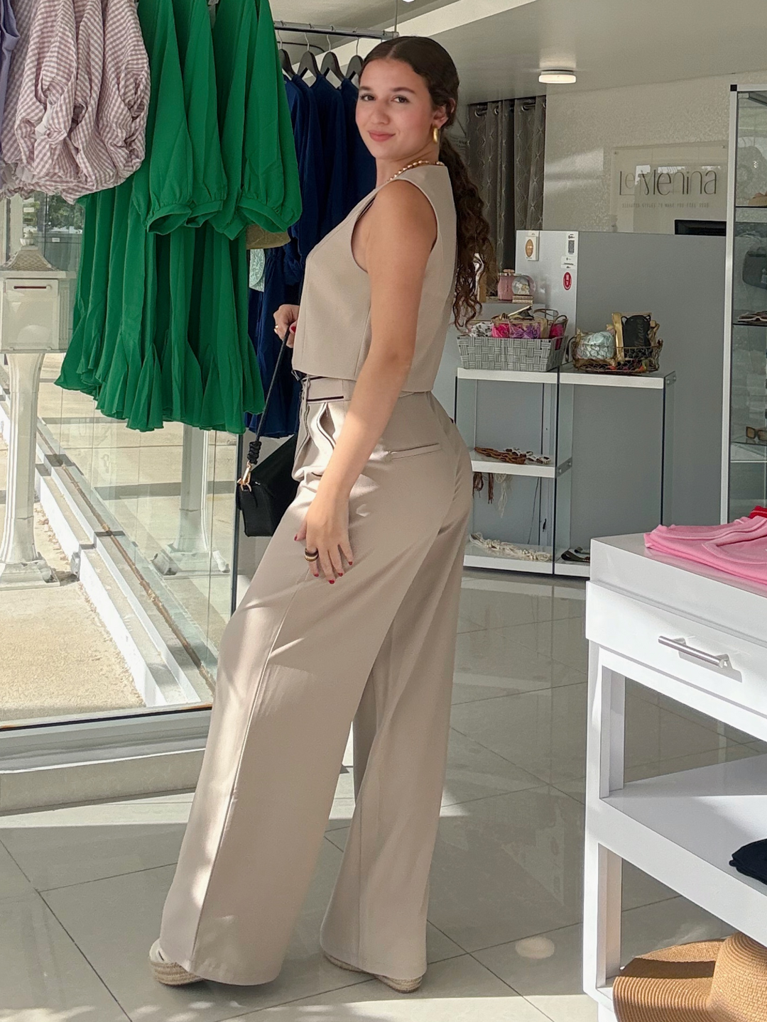 Nude Abstract Two Piece Set