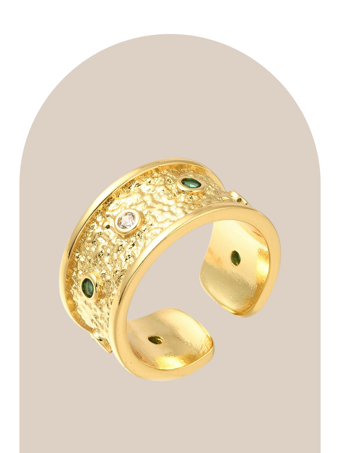 Gold Plated Mini Crystal Ring