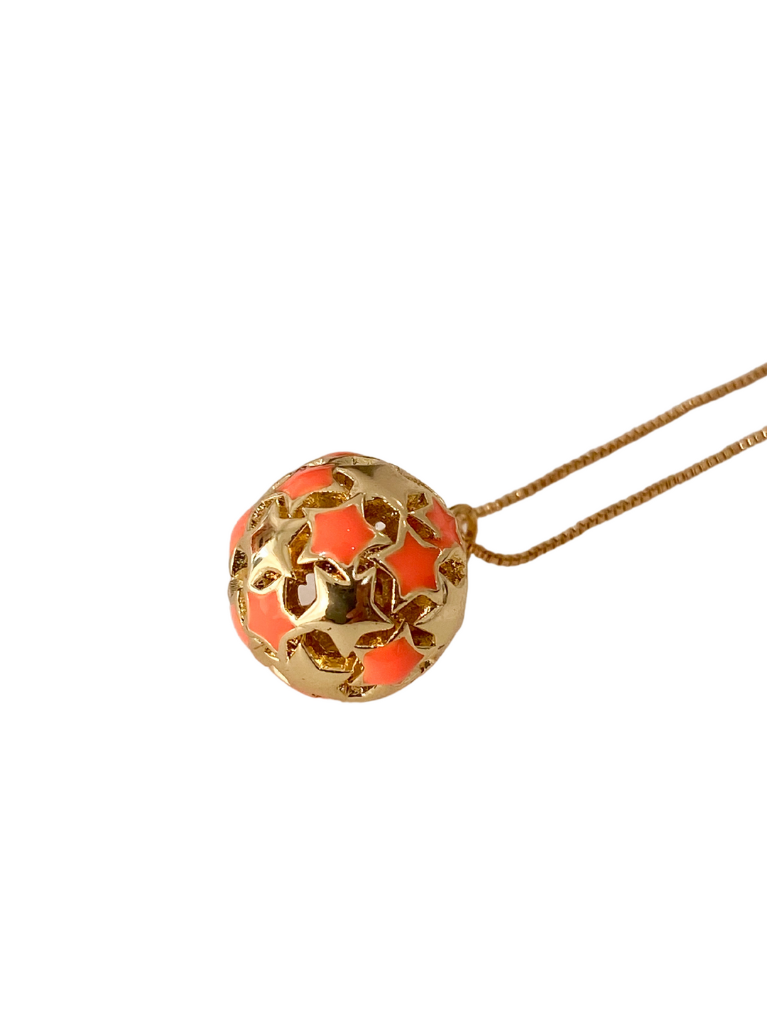 18K Gold Plated Ball Stars Necklace