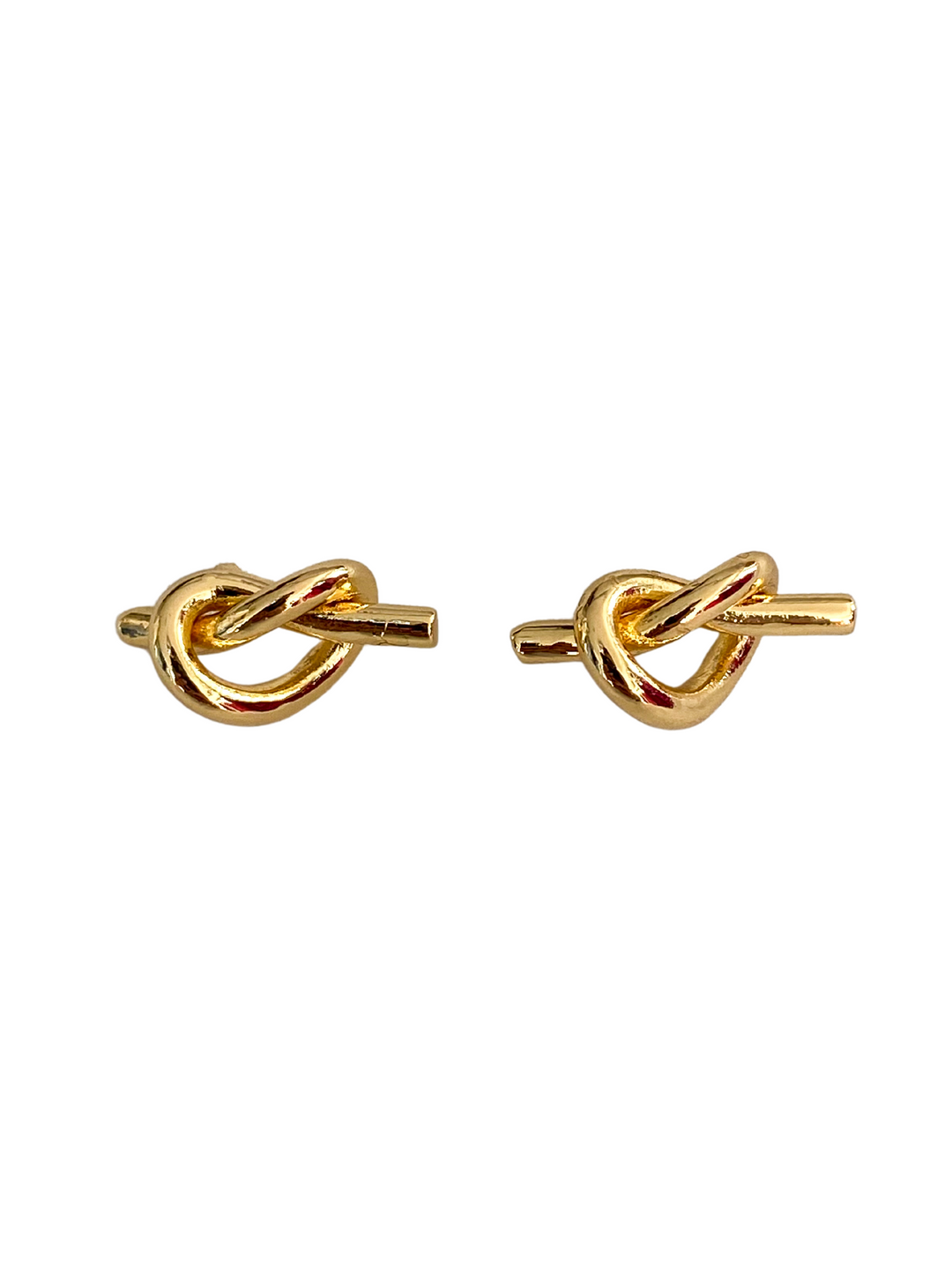 18K Gold Plated Knot Stud