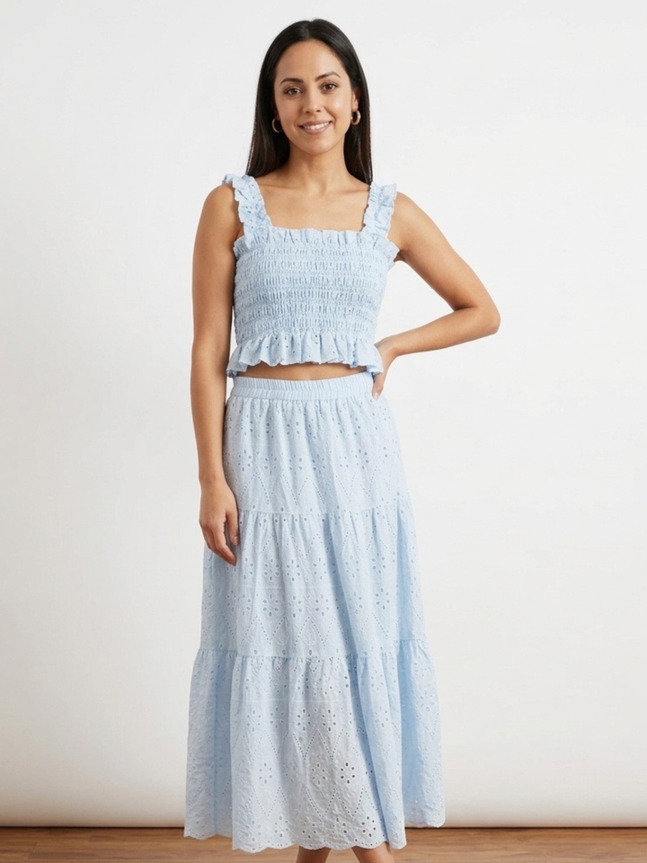 Eyelet Light Blue Set