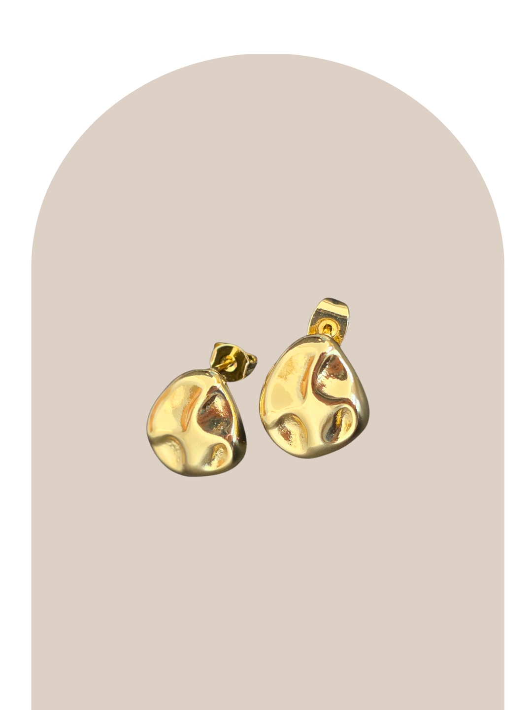 Textured Gold Plated Stud
