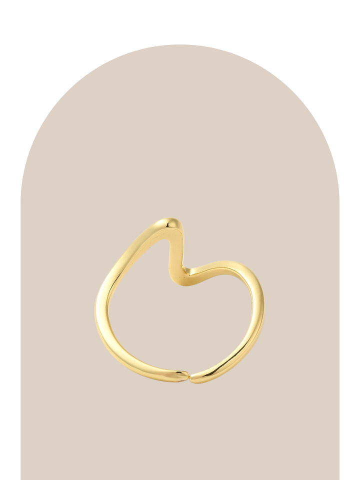 Gold Plated Waves Ring