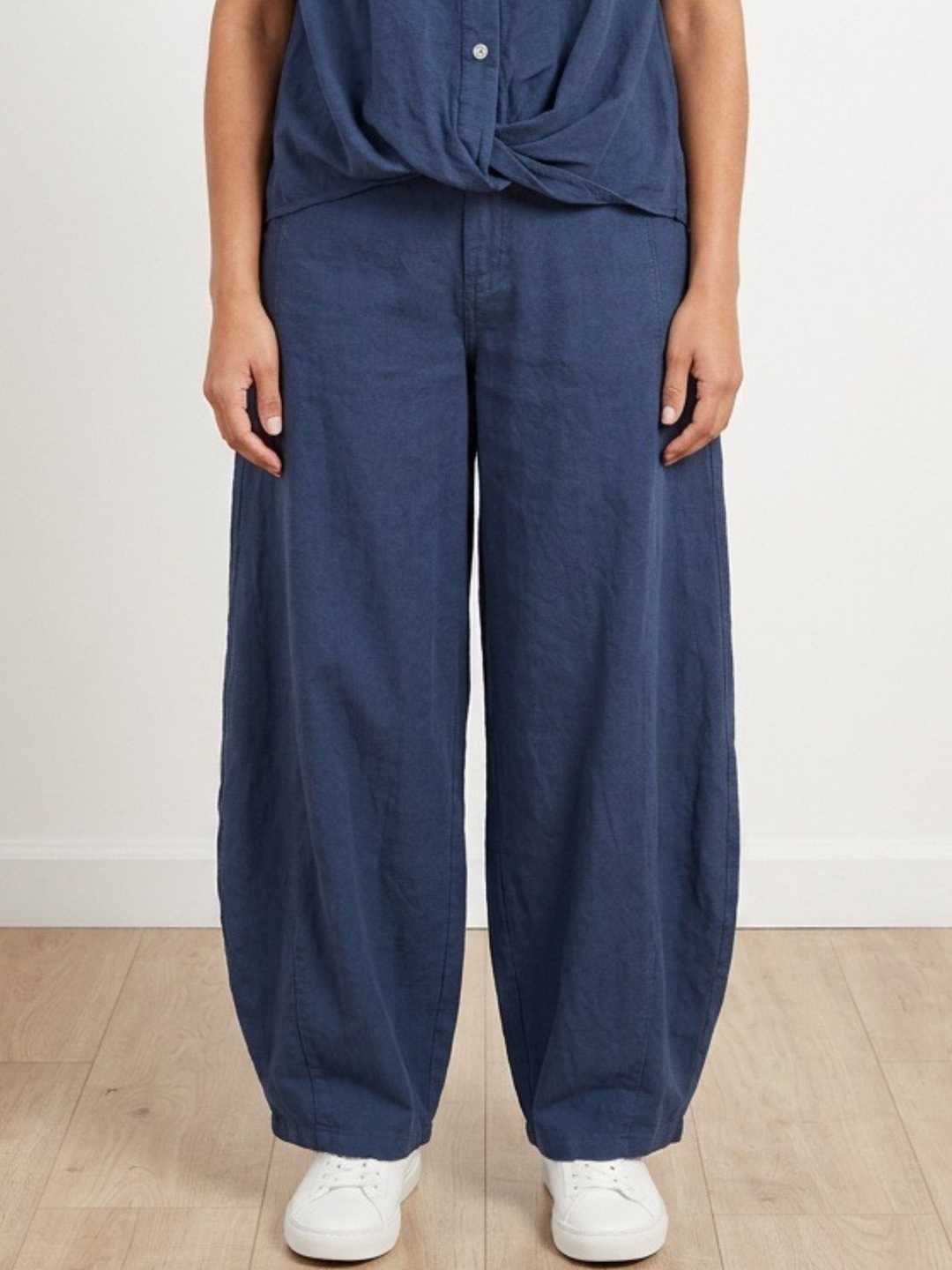 Italy Linen Barrel Pant