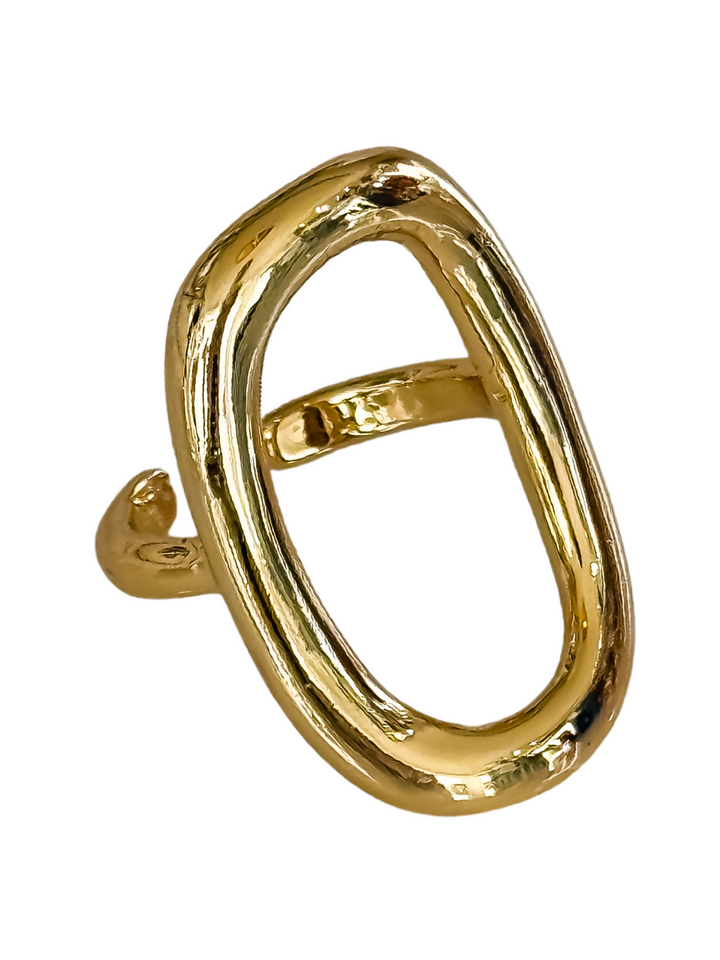 18K Gold Plated Oval Ring