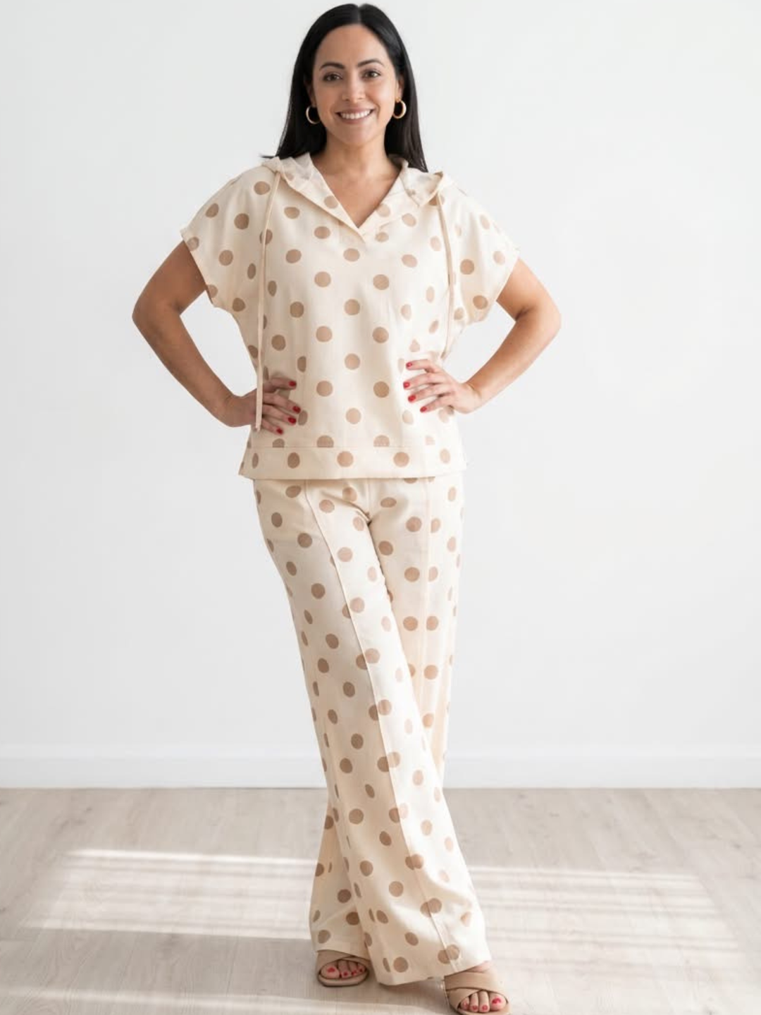 Italy Nude Polka Dots Travel Set