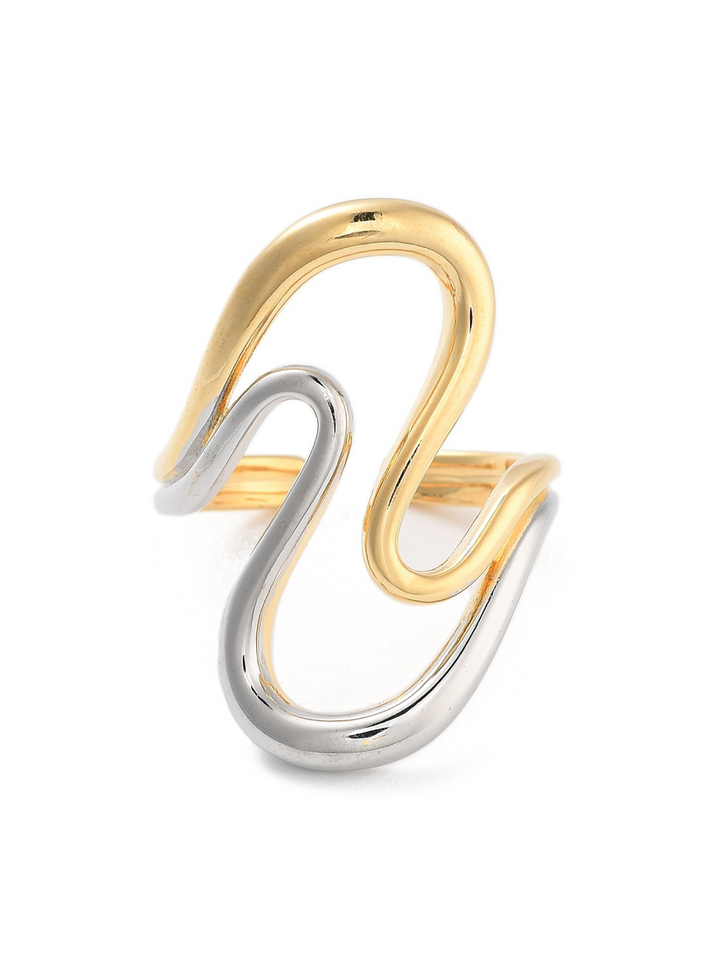 18K Gold Plated Two Tone Ring