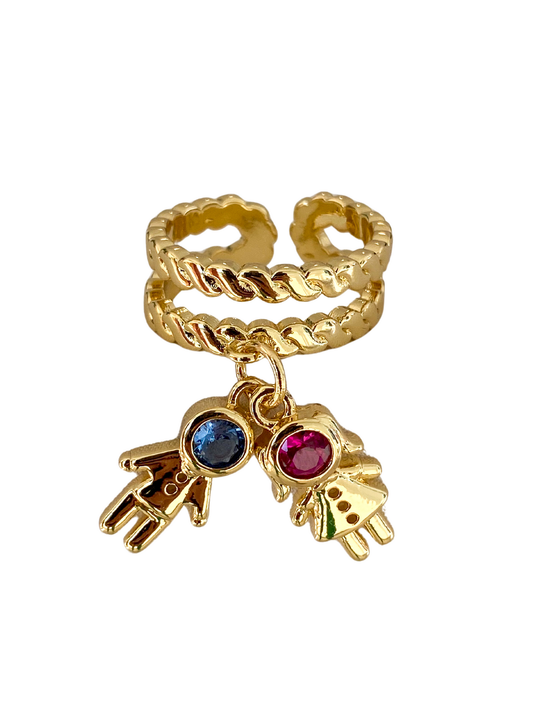 18K Gold Plated Kids Charm Ring