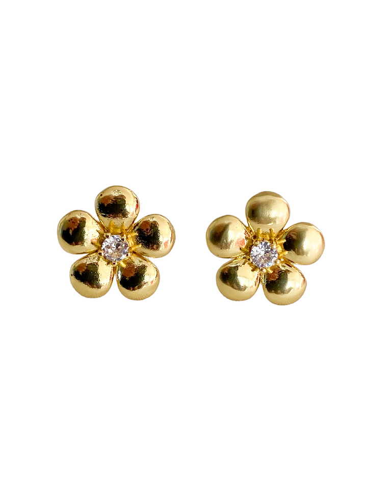18K Gold Plated Flower Cute Earrings