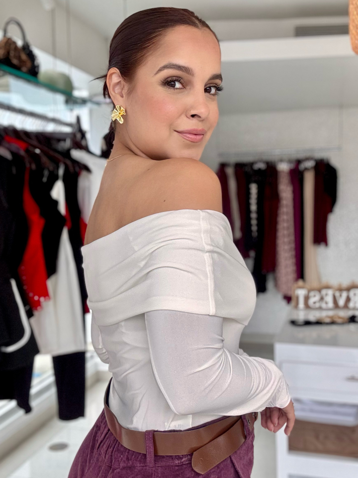 White Off Shoulder Top