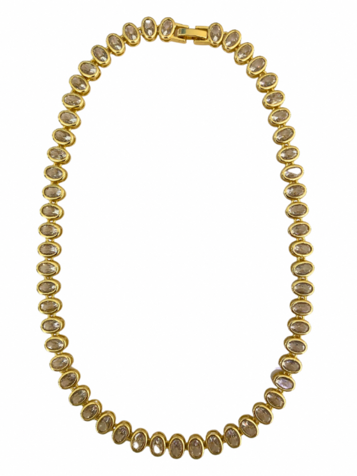 18K Gold Plated Crystal Necklace