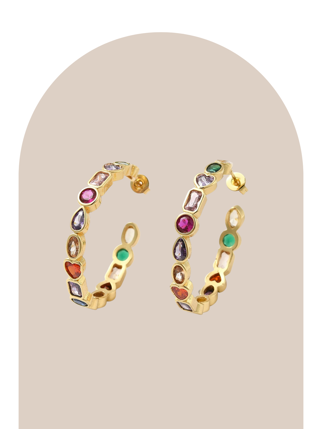 Gold Plated Amneris Elegant Hoops