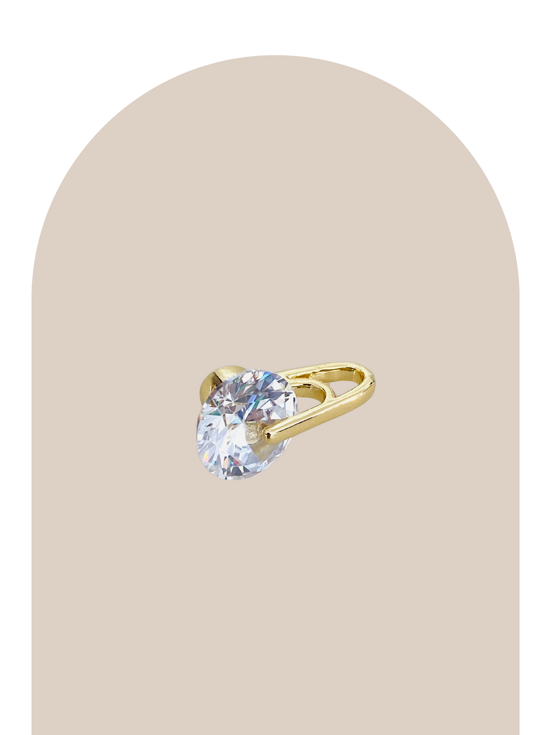 Gold Plated Cubic Zirconia Charm
