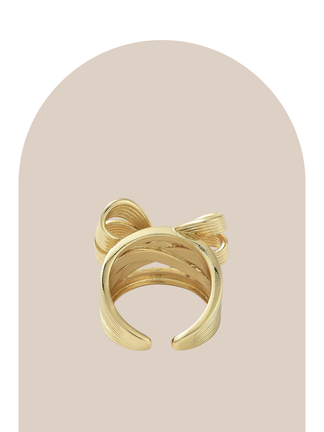 Gold Plated Bow Ring