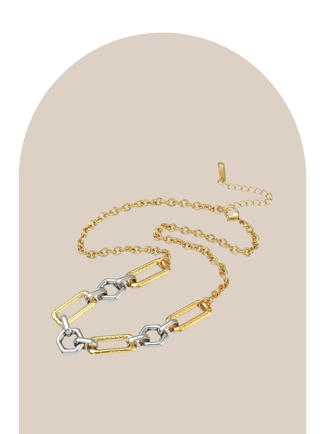 Stainless Steel Two Tone Melanie Necklace