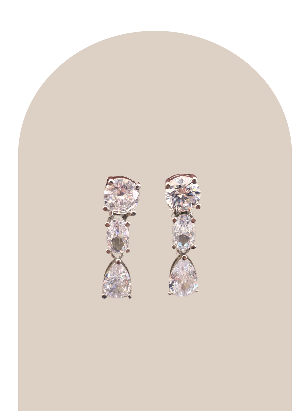 Three Crystal Earrings