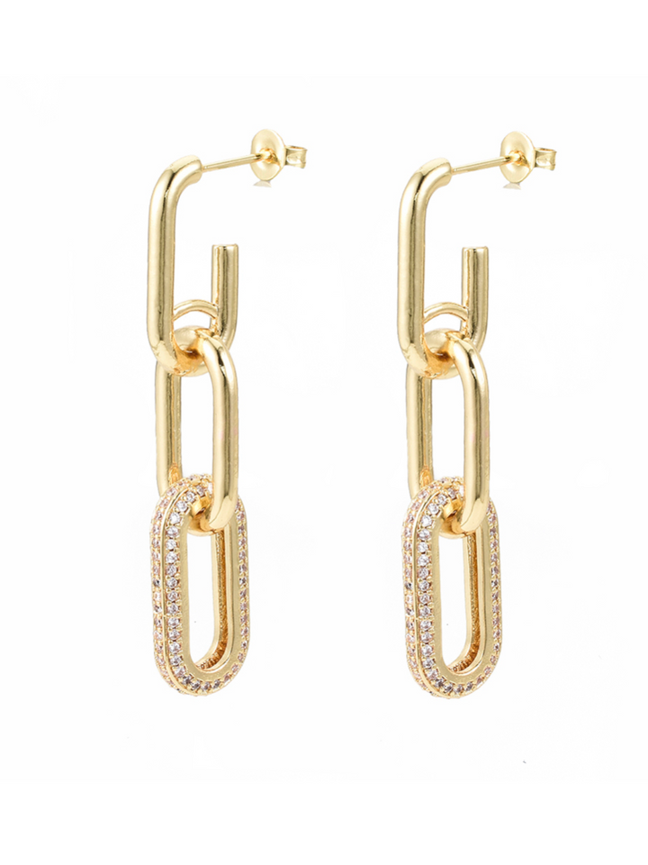 18K Gold Plated Chains Earrings