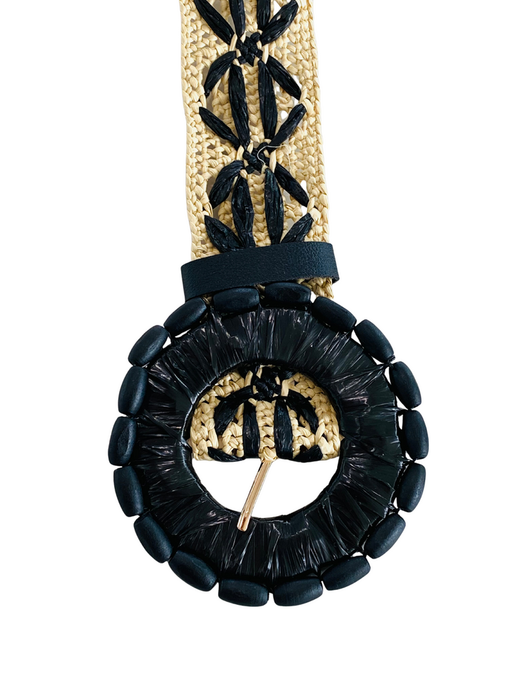 Raffia Waist Belt