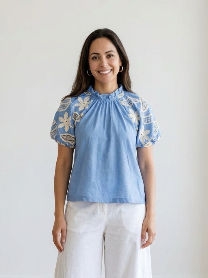 Bubble Sleeve Blouse