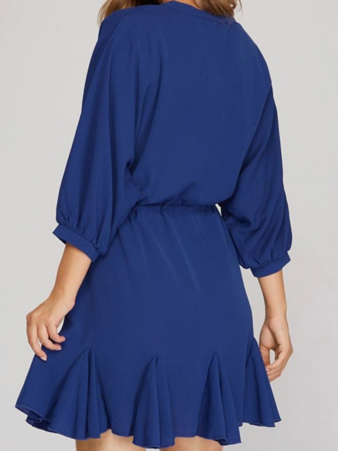 Long Sleeve Royal Mini Dress
