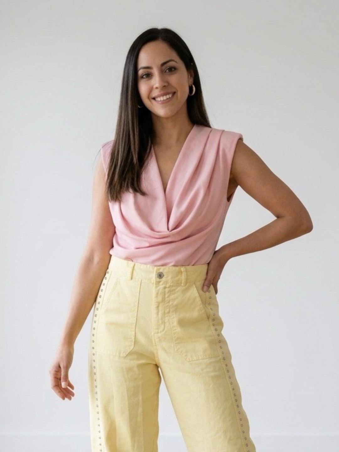 Italy Crowd Neck Light Pink Bodysuit