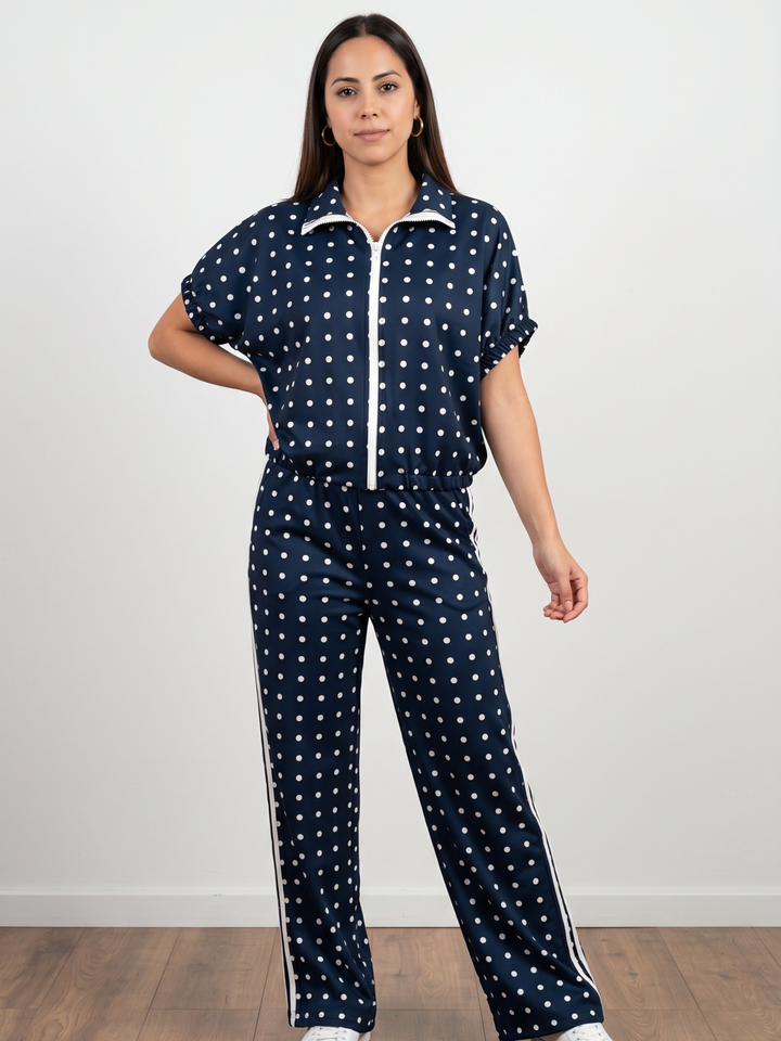 Italy Navy Polka Dots Travel Set