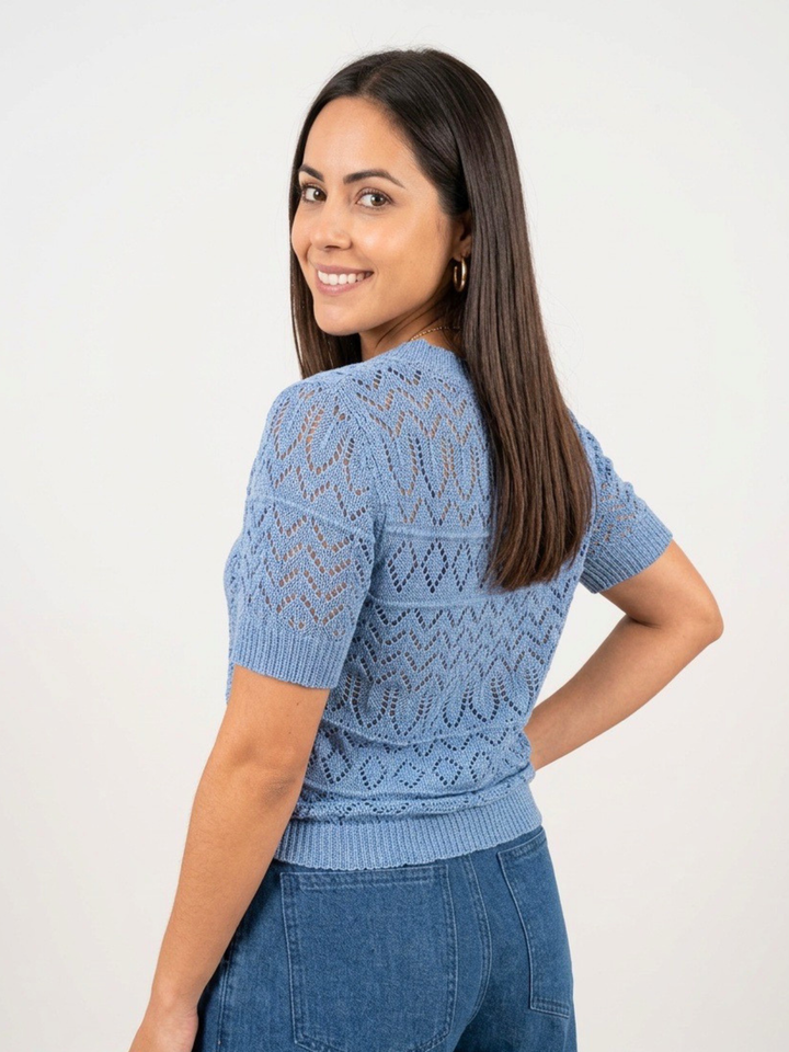 Crochet Blue Top