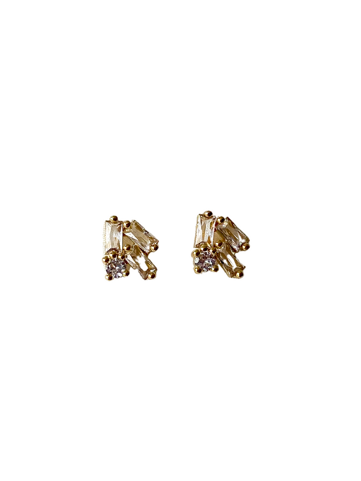 18K Gold Plated Crystal Studs