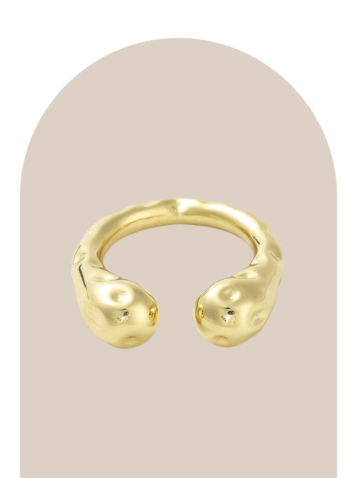 Gold Plated Texture Ring