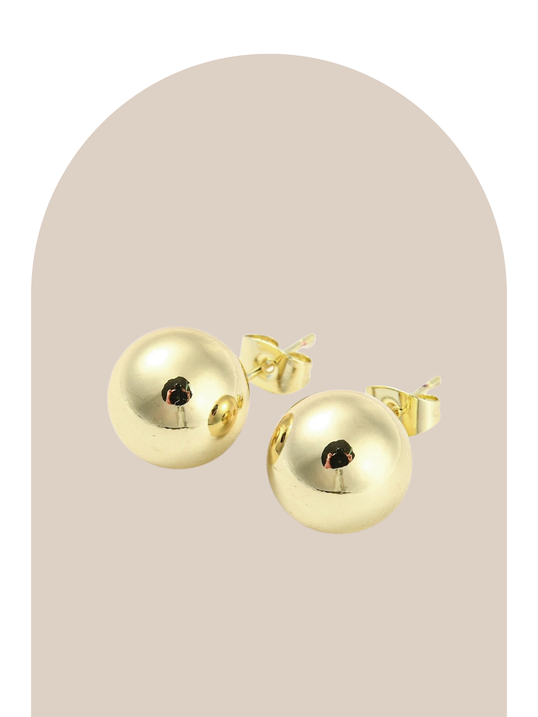Gold Plated Big Ball Studs