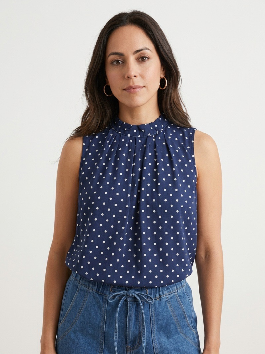 Italy Halter Dots Blouse