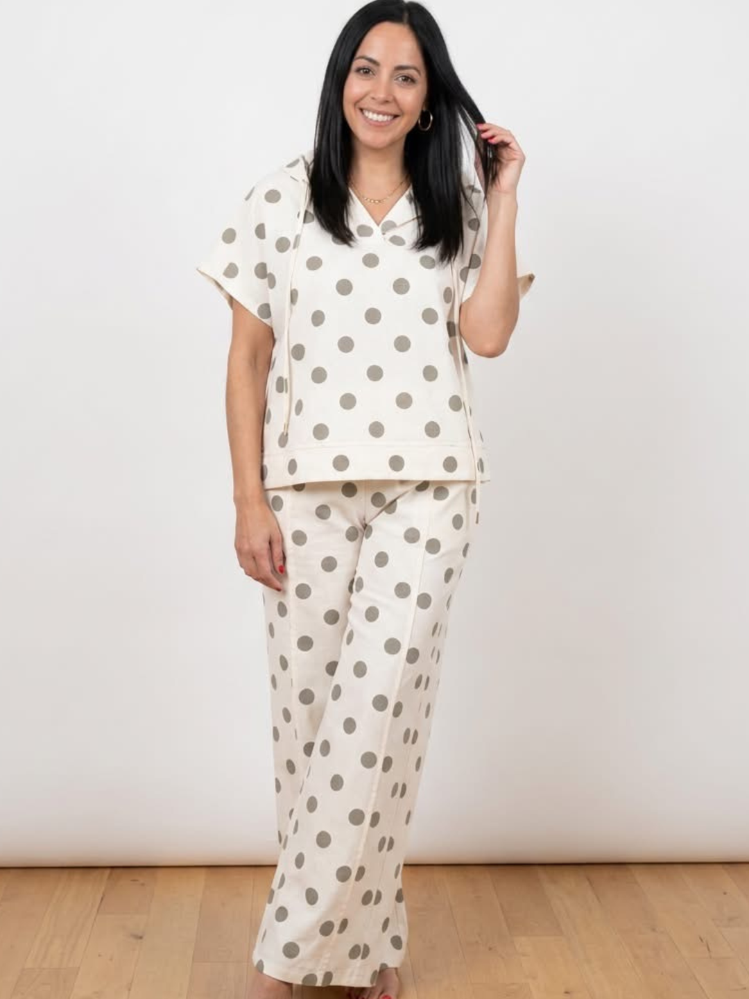 Italy Olive Polka Dots Travel Set