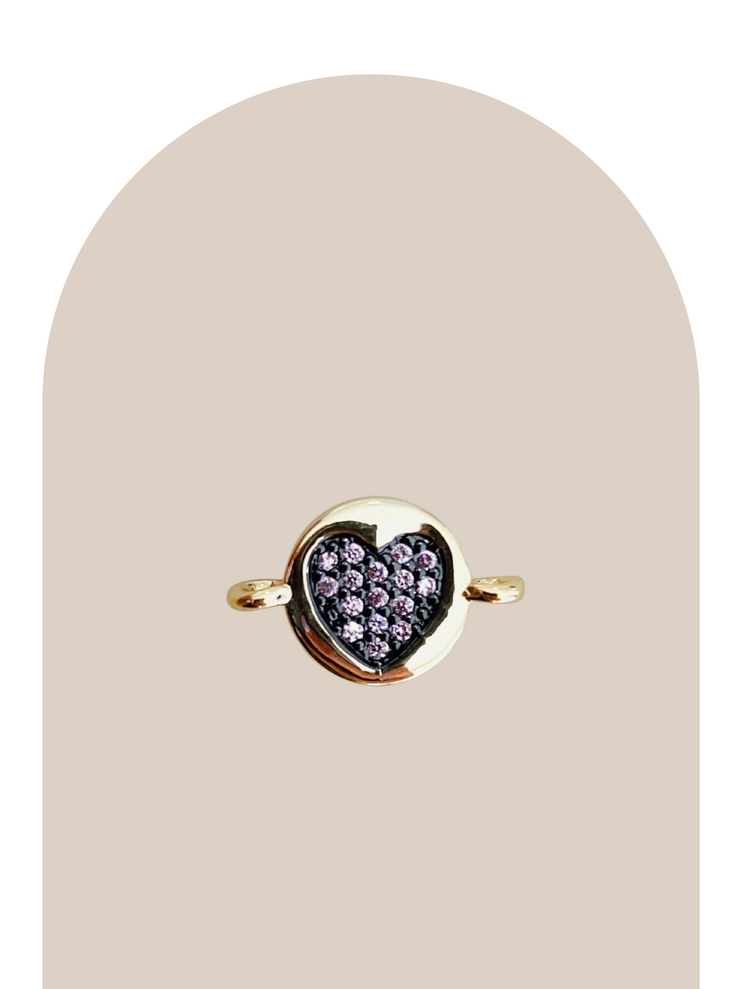 Purple Heart Connector Charm