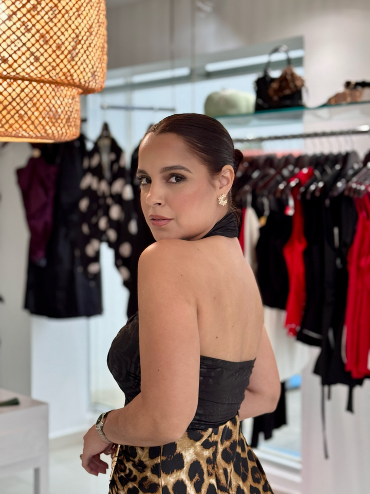 Black Animal Bodysuit One Size