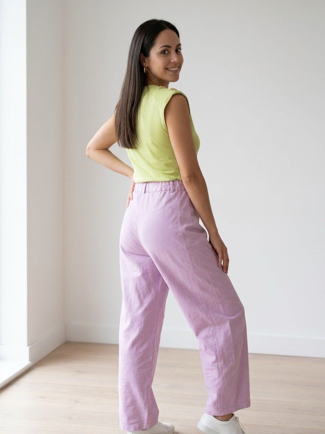 Italy Studs Pink Barrel Pant