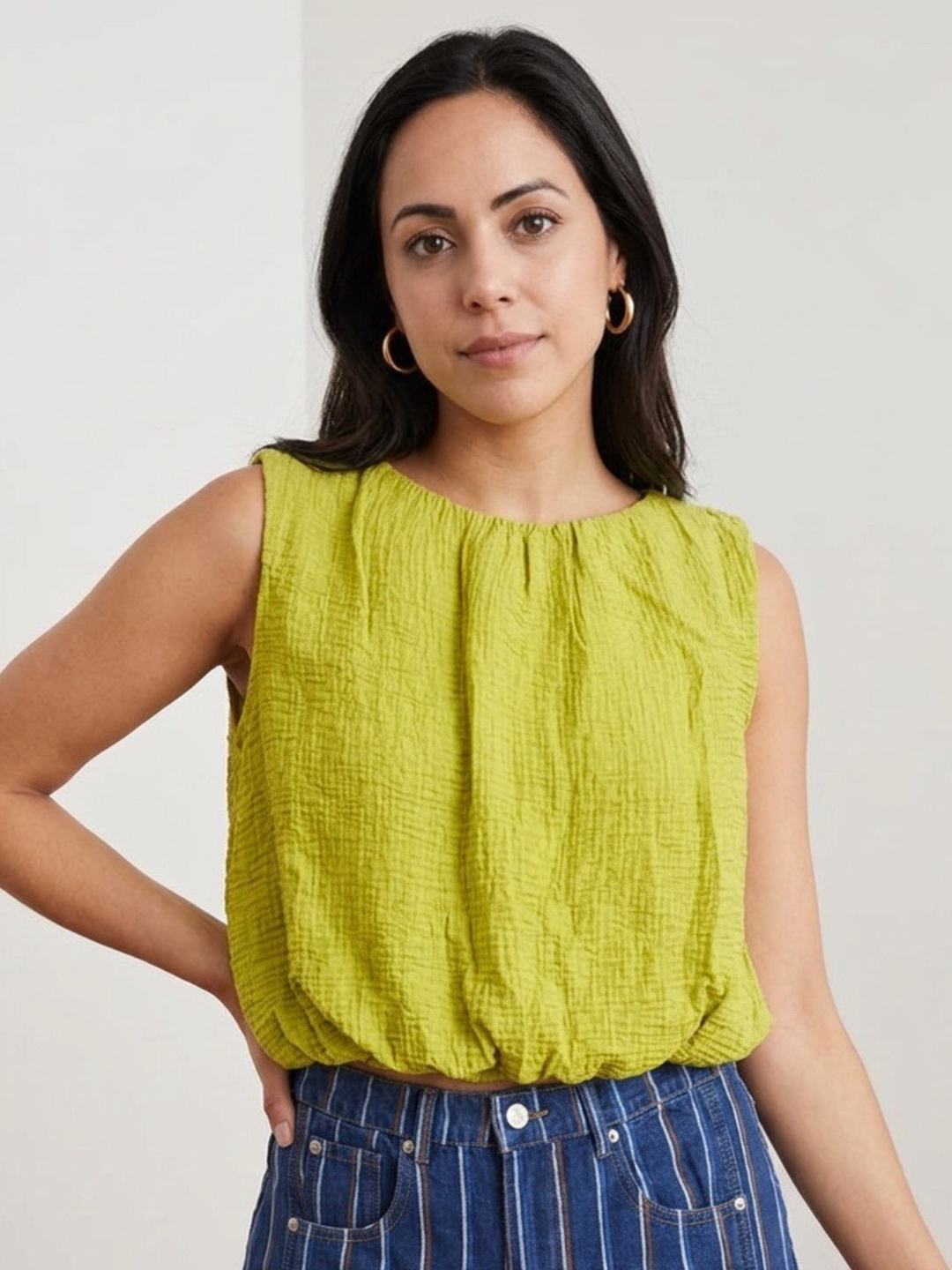 Italy Lucia Lime Top