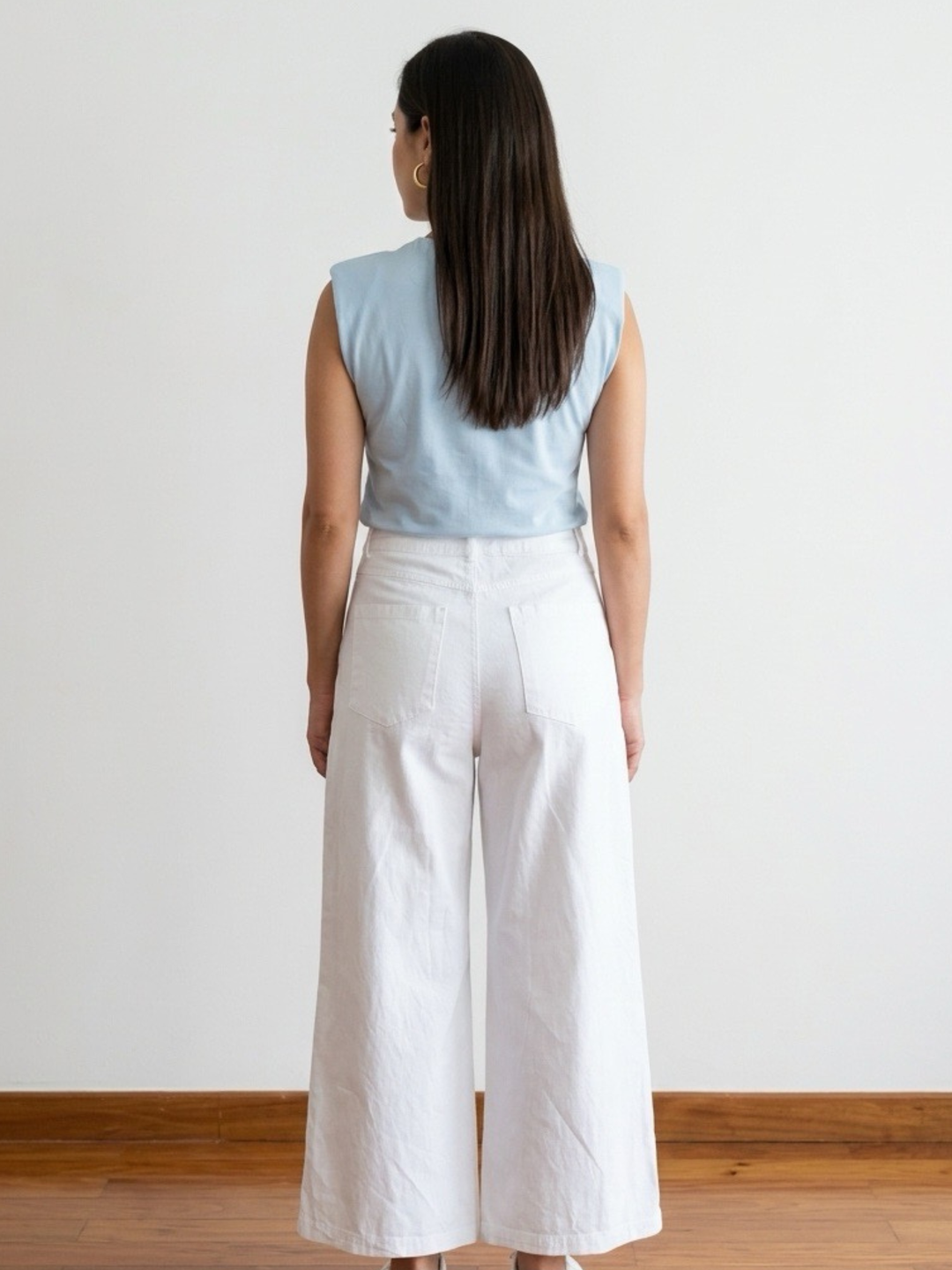 Italy Light Blue & Gold Detail Bodysuit