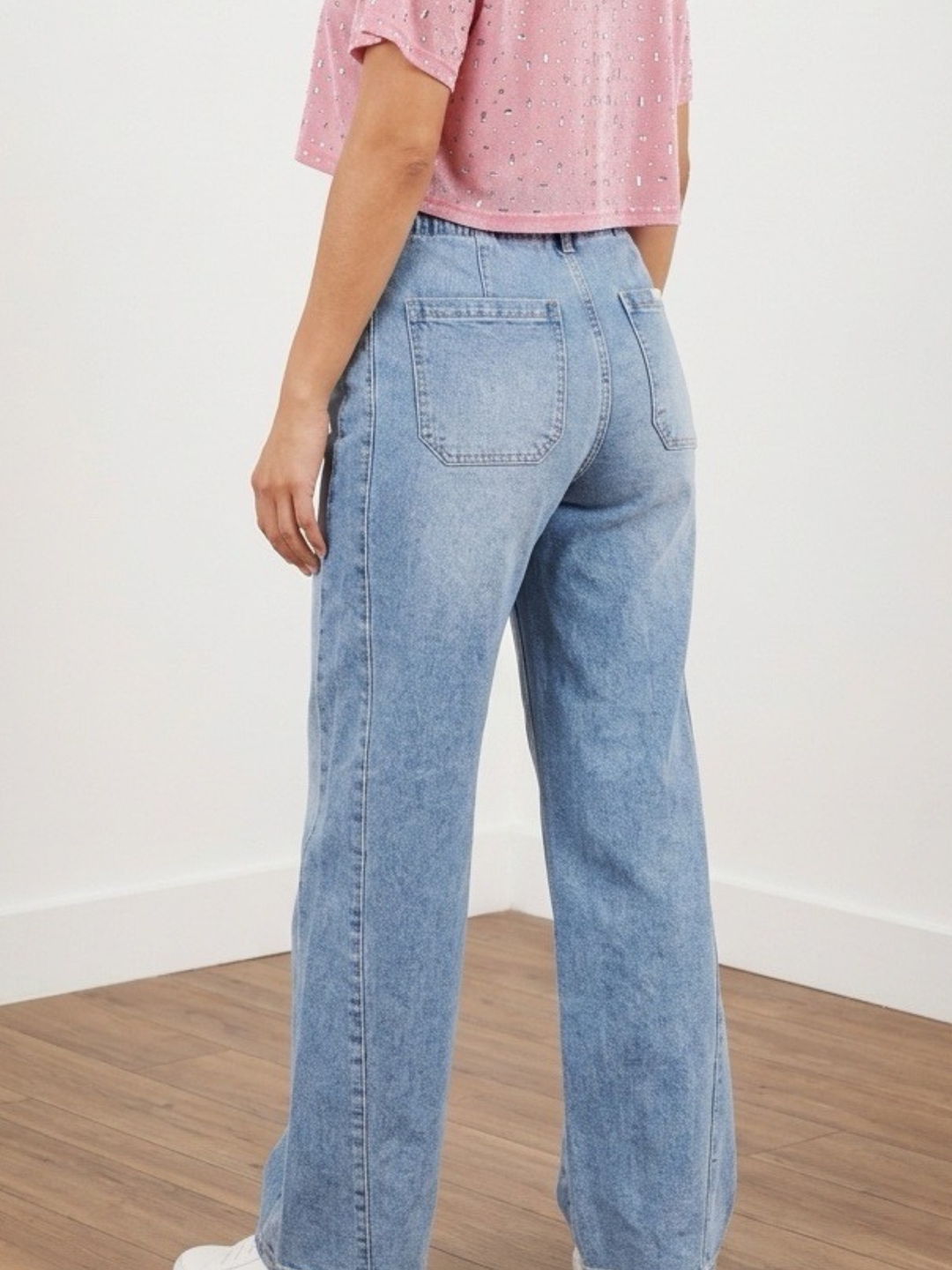 Med Rise Adjustable Denim