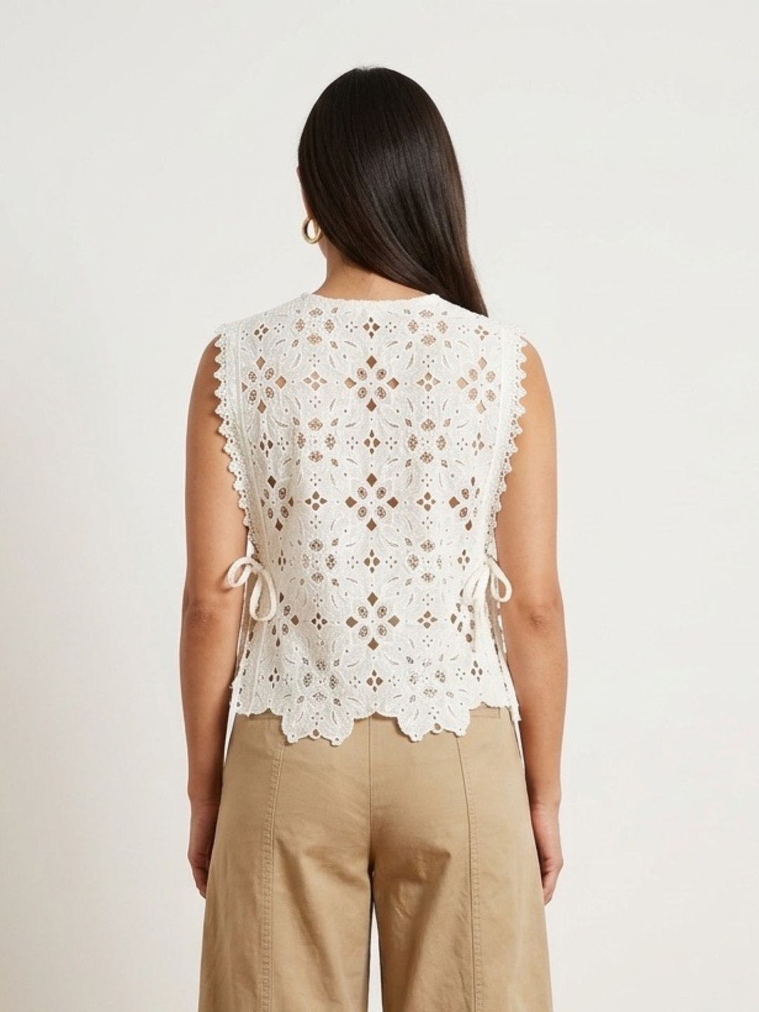Eyelet White Blouse