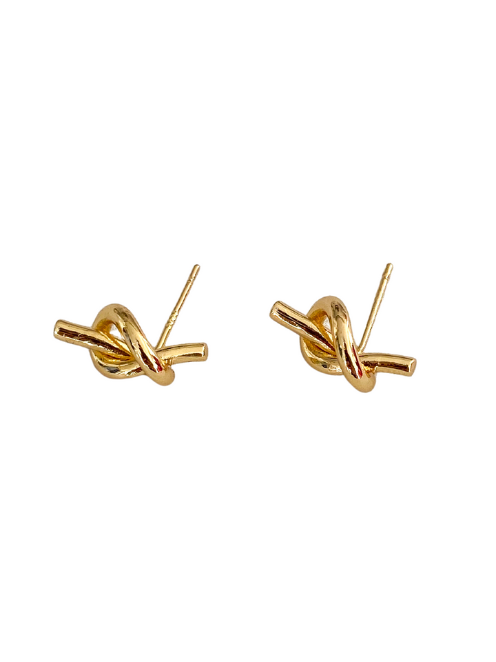 18K Gold Plated Knot Stud