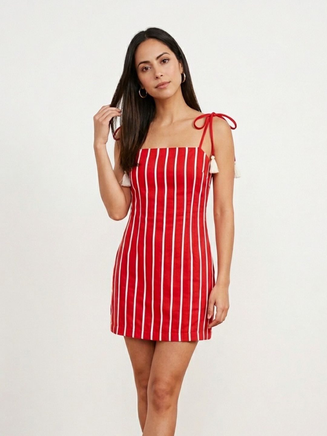 Red Stripe Mini Dress